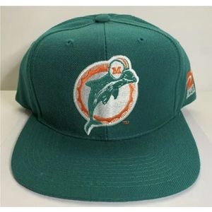 Vintage MIAMI DOLPHINS Sports Specialties Snapback Cap *TEAM BLEND* NFL—NOS Aqua